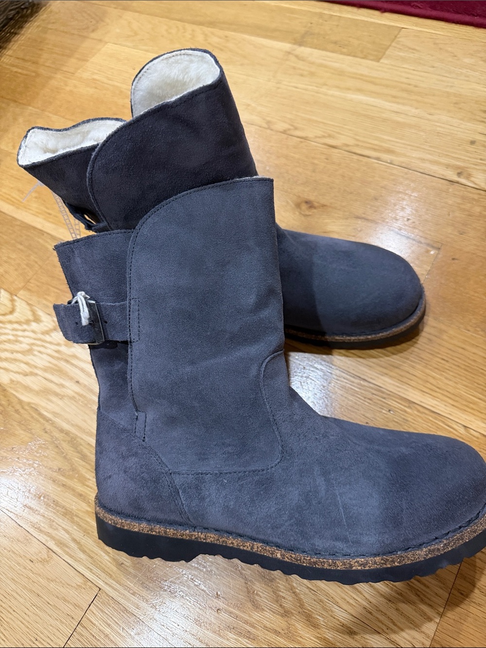 Birkenstock Uppsala Shearling Suede Winter Boots in Graphite Gray.$200 - Picture 5 of 10